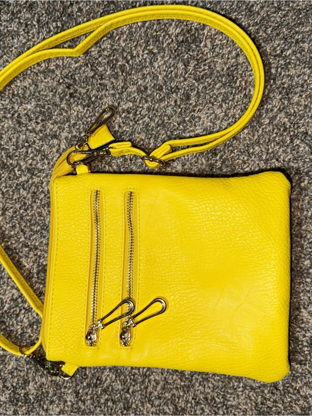 Bright Yellow Crossbody Bag - Women's Shoulder Purse